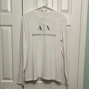 Armani Exchange Classic White Logo Tee large